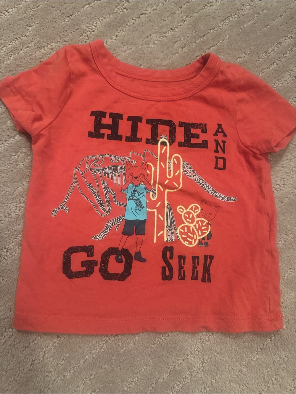 Joe Fresh Orange 'Hide and Go Seek' Short Sleeve Tee